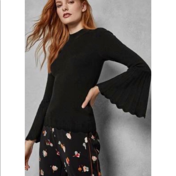 Ted Baker Tops - TED BAKER LOLAR BELL SLEEVES KNITTED SWEATER SZ US 6 OR TED SZ 2